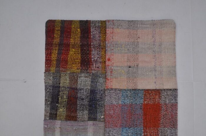 turkish natural wool kilim runner rug 1960s 5096