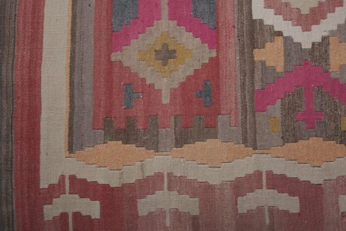 turkish oushak kilim runner rug 1970s 7