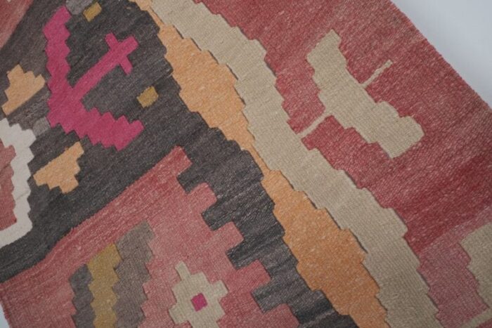 turkish oushak kilim runner rug 1970s 9