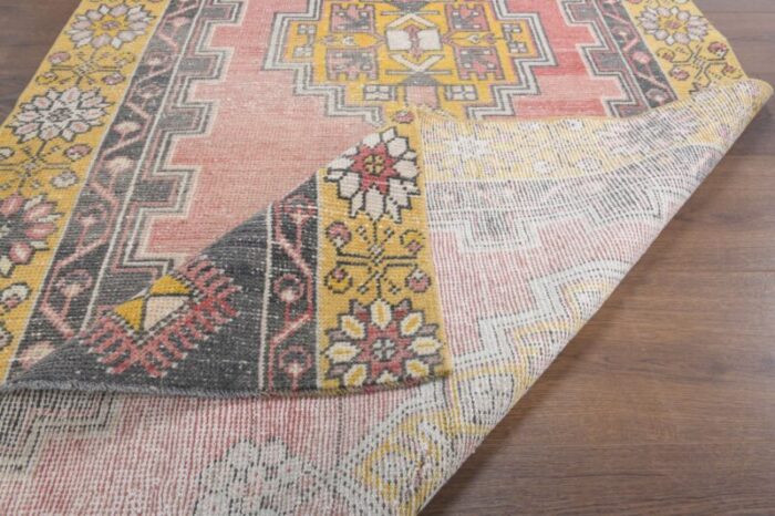 turkish pink and yellow rug 6