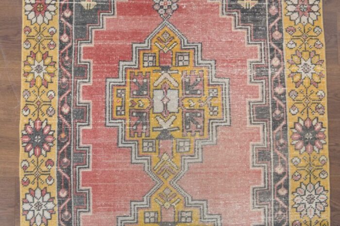 turkish pink and yellow rug 7