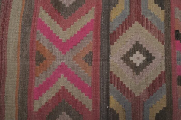 turkish striped kilim runner rug 6 2