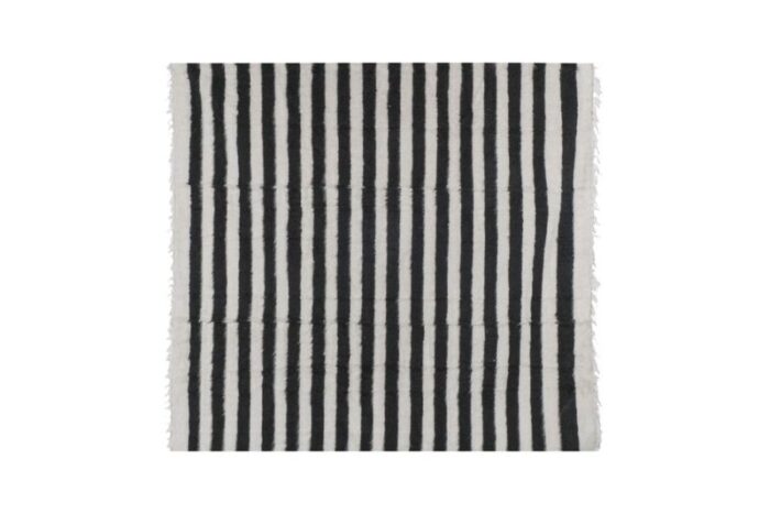 turkish striped mohair kilim rug 2