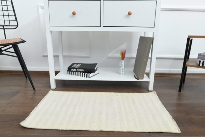 turkish striped wool handmade doormat rug 9