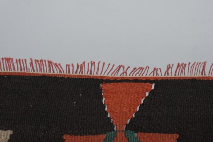 turkish vibrant colors striped kilim rug 1970s 11