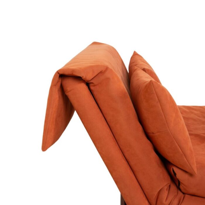 two seater orange terracotta sofa from ligne roset 6692