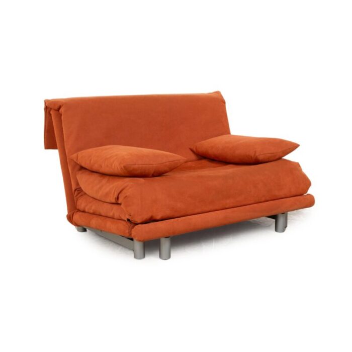 two seater orange terracotta sofa from ligne roset 7440