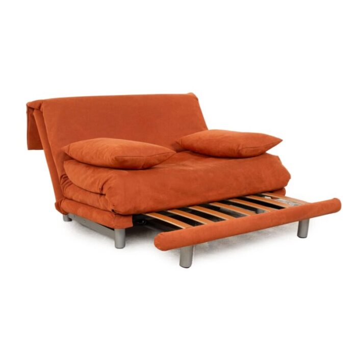 two seater orange terracotta sofa from ligne roset 9140