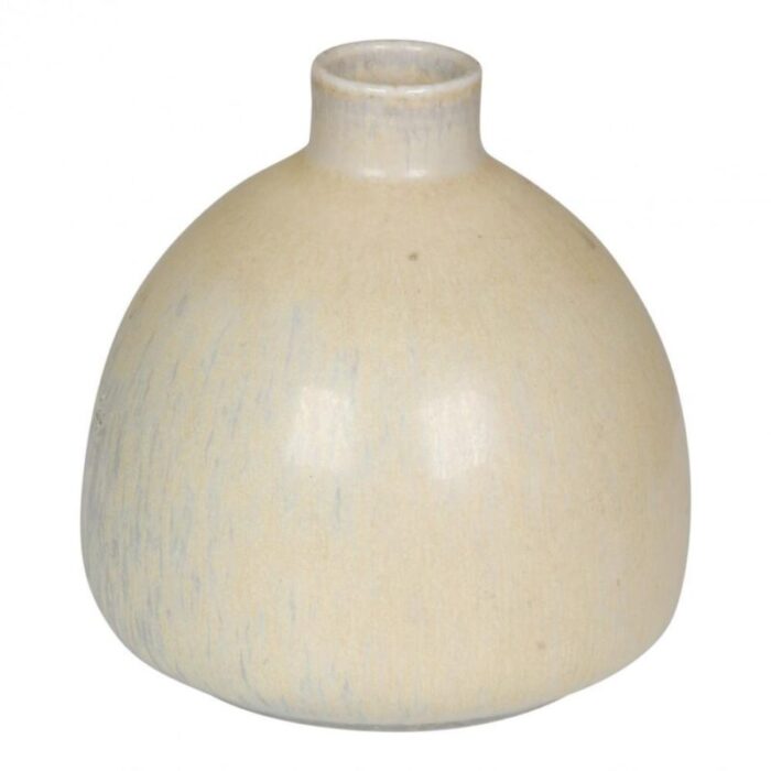 vase with beige glaze by eva staehr for saxbo 1