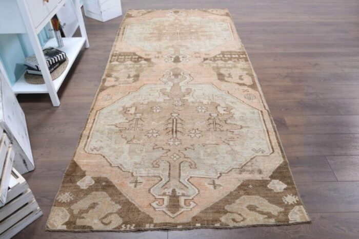 vinatge turkish orange runner rug 3