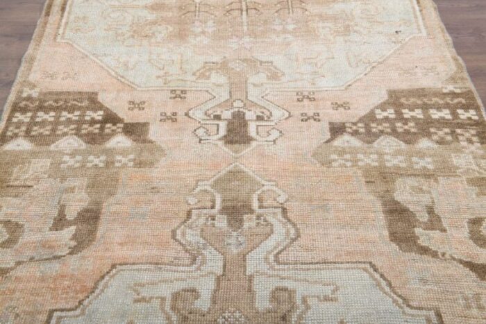 vinatge turkish orange runner rug 6