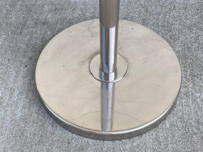 vintage 1940s bauhaus chrome and glass side table 6852