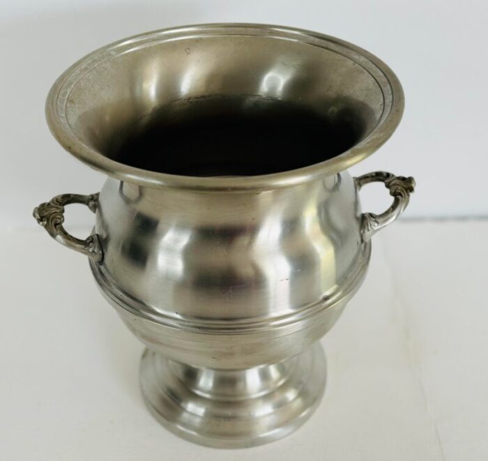 vintage 1960s pewter handled champagne ice bucket 5516