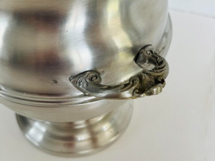 vintage 1960s pewter handled champagne ice bucket 7847