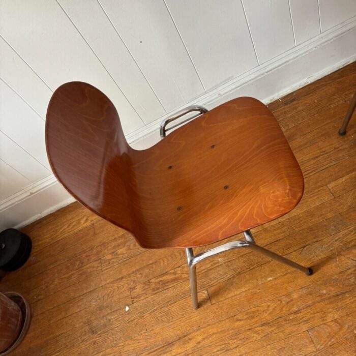 vintage 1960s tubax pagholz bent wood school chairs a pair 1438