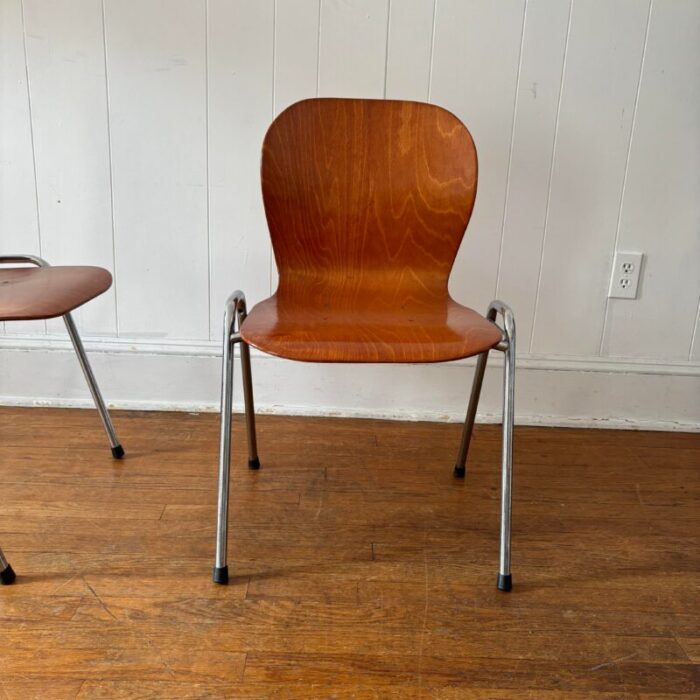 vintage 1960s tubax pagholz bent wood school chairs a pair 9937