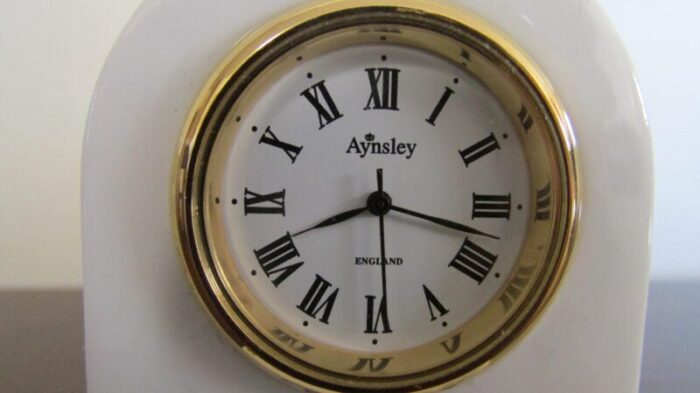 vintage 1980s aynsley cottage garden miniature clock 2457