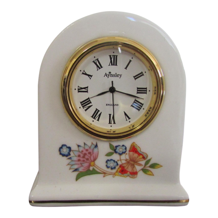 vintage 1980s aynsley cottage garden miniature clock 2517