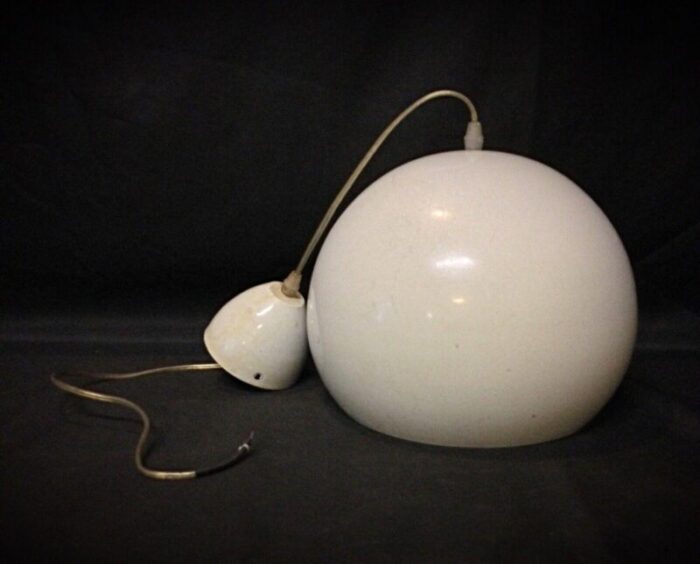 vintage 60s enamel metal hanging lamp retro suspension light 7814