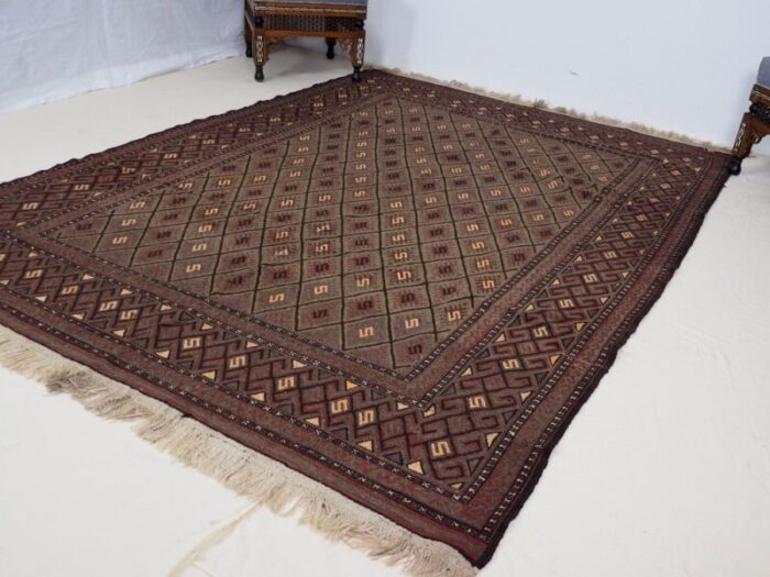 vintage afghan kilim rug 1940s 4