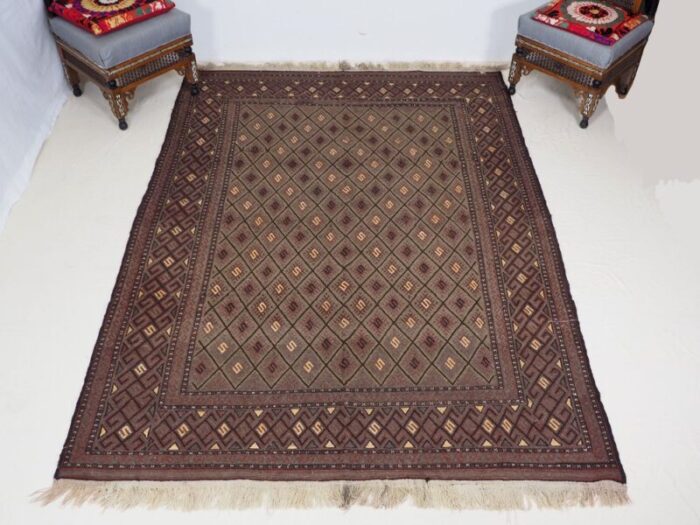 vintage afghan kilim rug 1940s 6