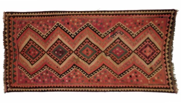 vintage afghan nomadic kilim rug 1940s 3