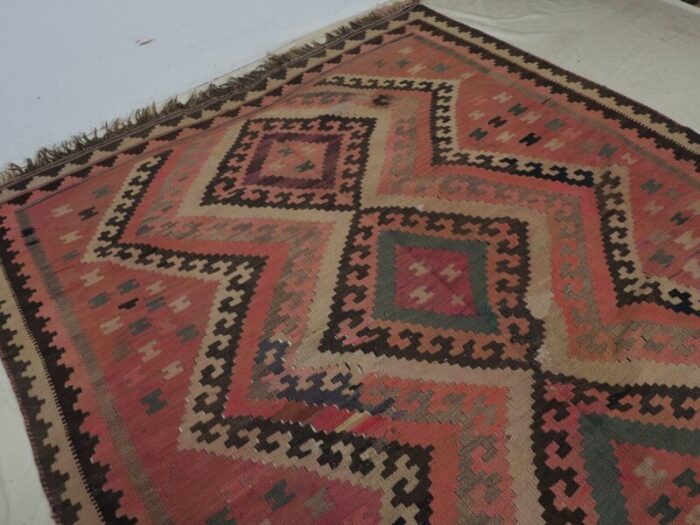 vintage afghan nomadic kilim rug 1940s 9