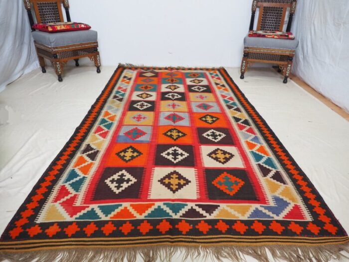 vintage afghan nomadic kilim rug 3 1