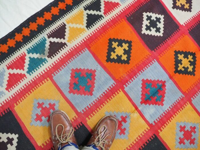 vintage afghan nomadic kilim rug 6 1