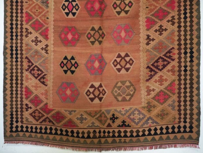 vintage afghan nomadic kilim rug 6