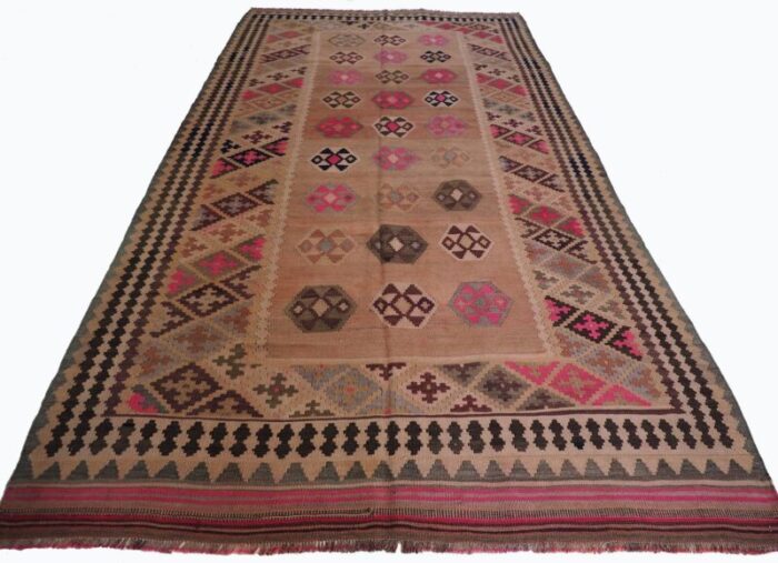 vintage afghan nomadic kilim rug 7