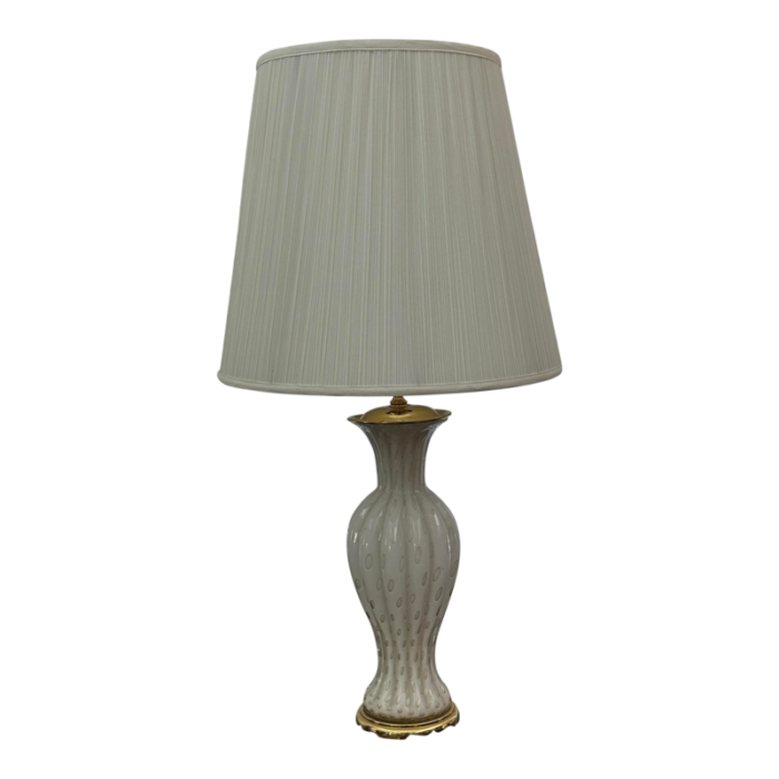 vintage alfredo barbini blown glass table lamp unmarked 1178