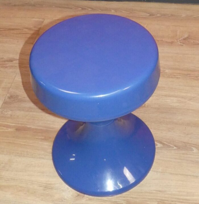 vintage bathroom stool by emsa blau 1970s 7266