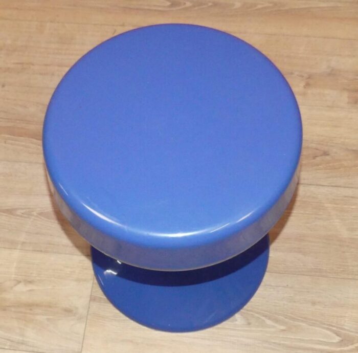 vintage bathroom stool by emsa blau 1970s 8742