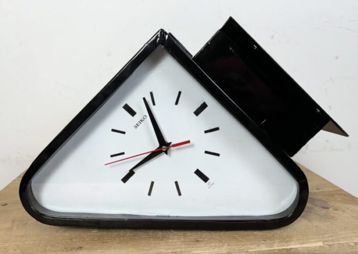 vintage black seiko maritime double sided wall clock 1970s 0318