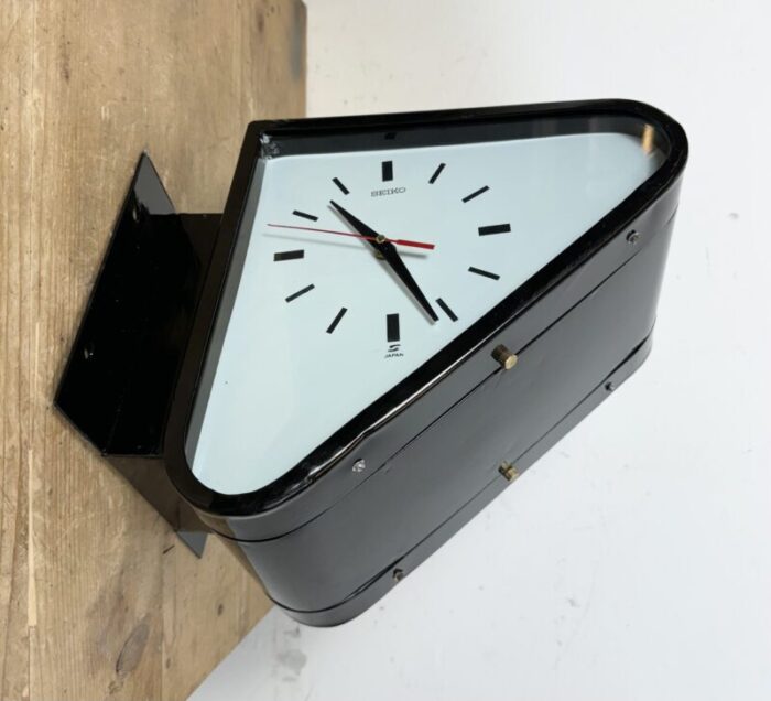 vintage black seiko maritime double sided wall clock 1970s 9166