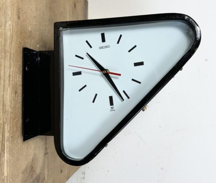 vintage black seiko maritime double sided wall clock 1970s 9627