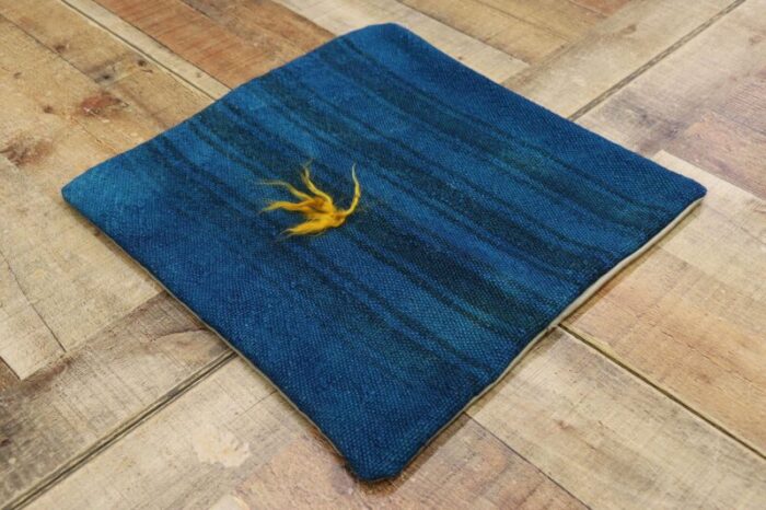 vintage blue turkish wool rug pillow cover 0105 x 0106 3952