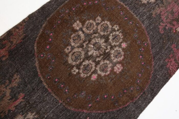 vintage brown runner rug 1960s 15