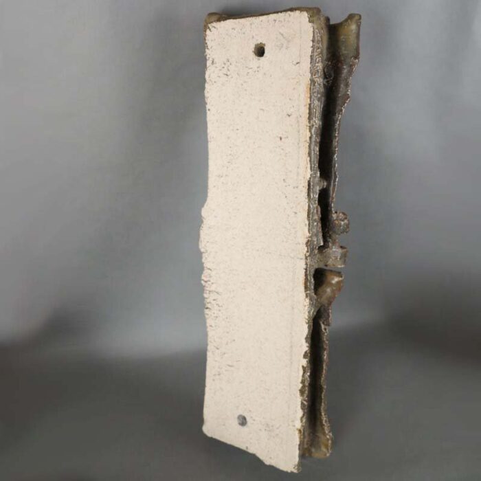 vintage brutalist wall sculpture in studio ceramic by prof dieter crumbiegel 1975 11