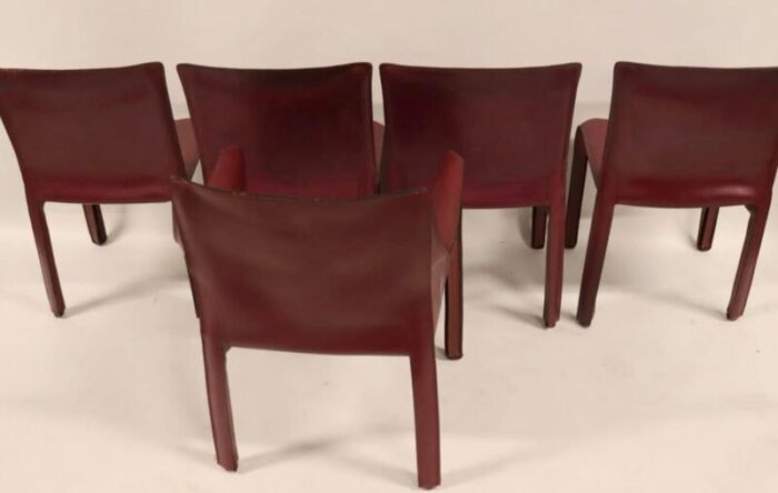 vintage cassina cab chairs by mario bellini set of 5 6819