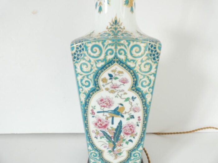 vintage chinoiserie floral table lamp 0231