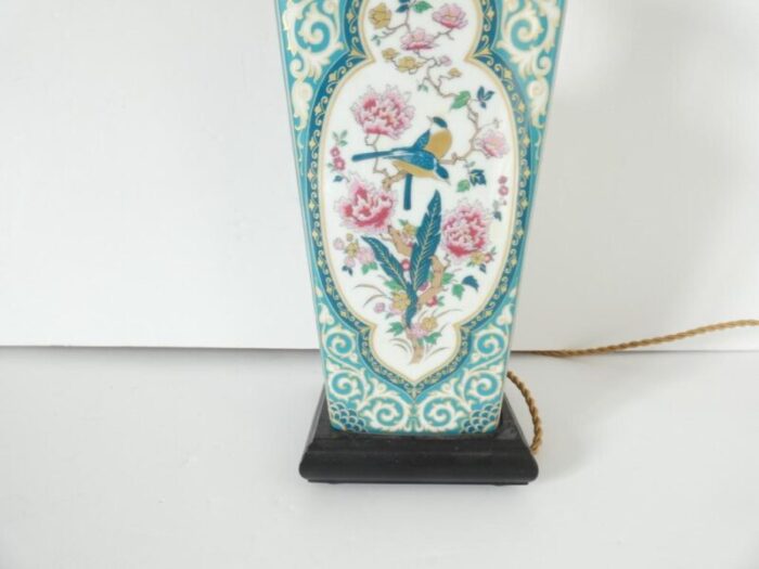 vintage chinoiserie floral table lamp 9327