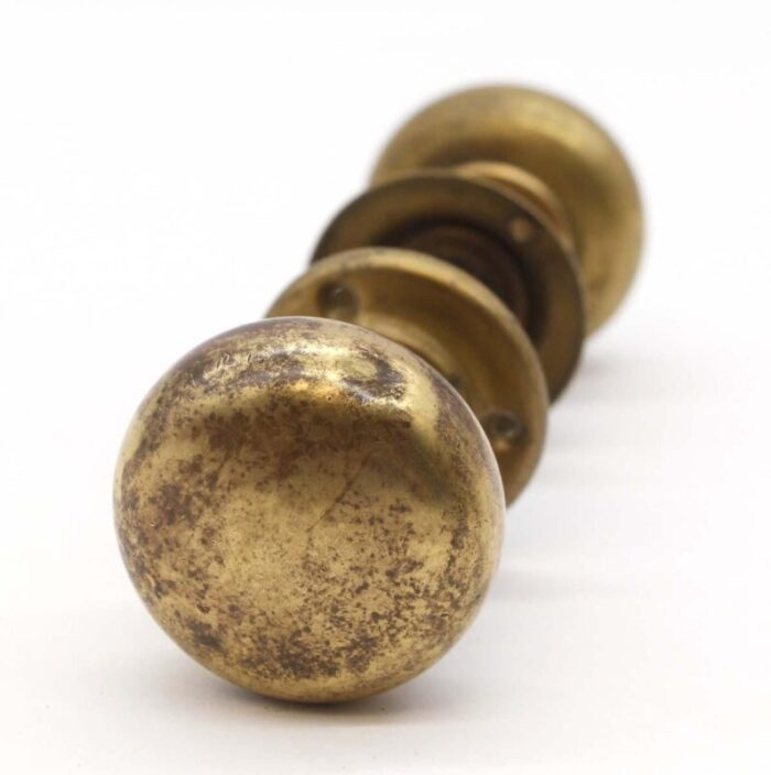 vintage classic plain brass passage door knob set 3668