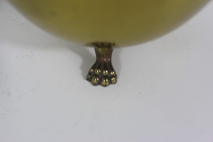 vintage claw footed brass planter made in england 9761