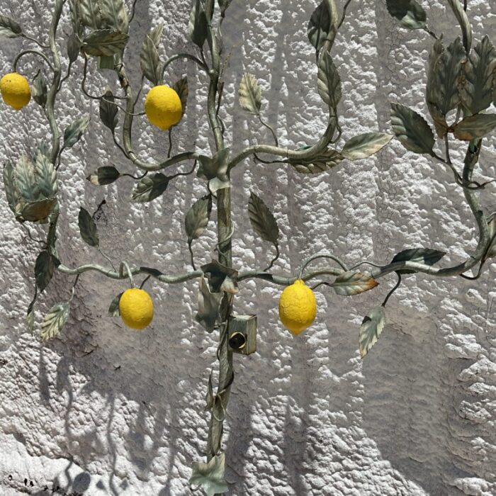 vintage coastal iron lemon topiary tree 6552