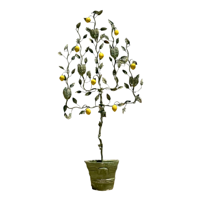 vintage coastal iron lemon topiary tree 8150