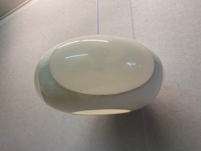 vintage colani ufo ceiling lamp in all white plastic from massiv belgium 1970s 5162