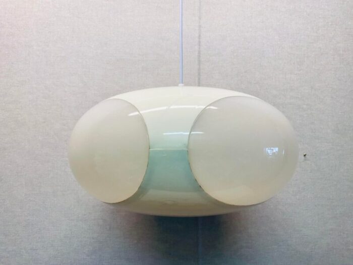 vintage colani ufo ceiling lamp in all white plastic from massiv belgium 1970s 5612