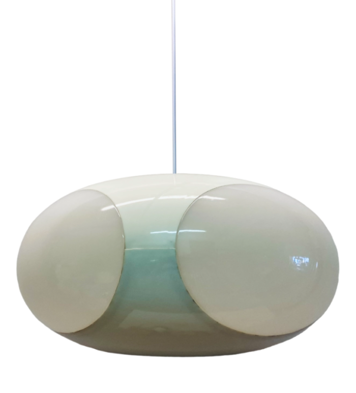 vintage colani ufo ceiling lamp in all white plastic from massiv belgium 1970s 8276